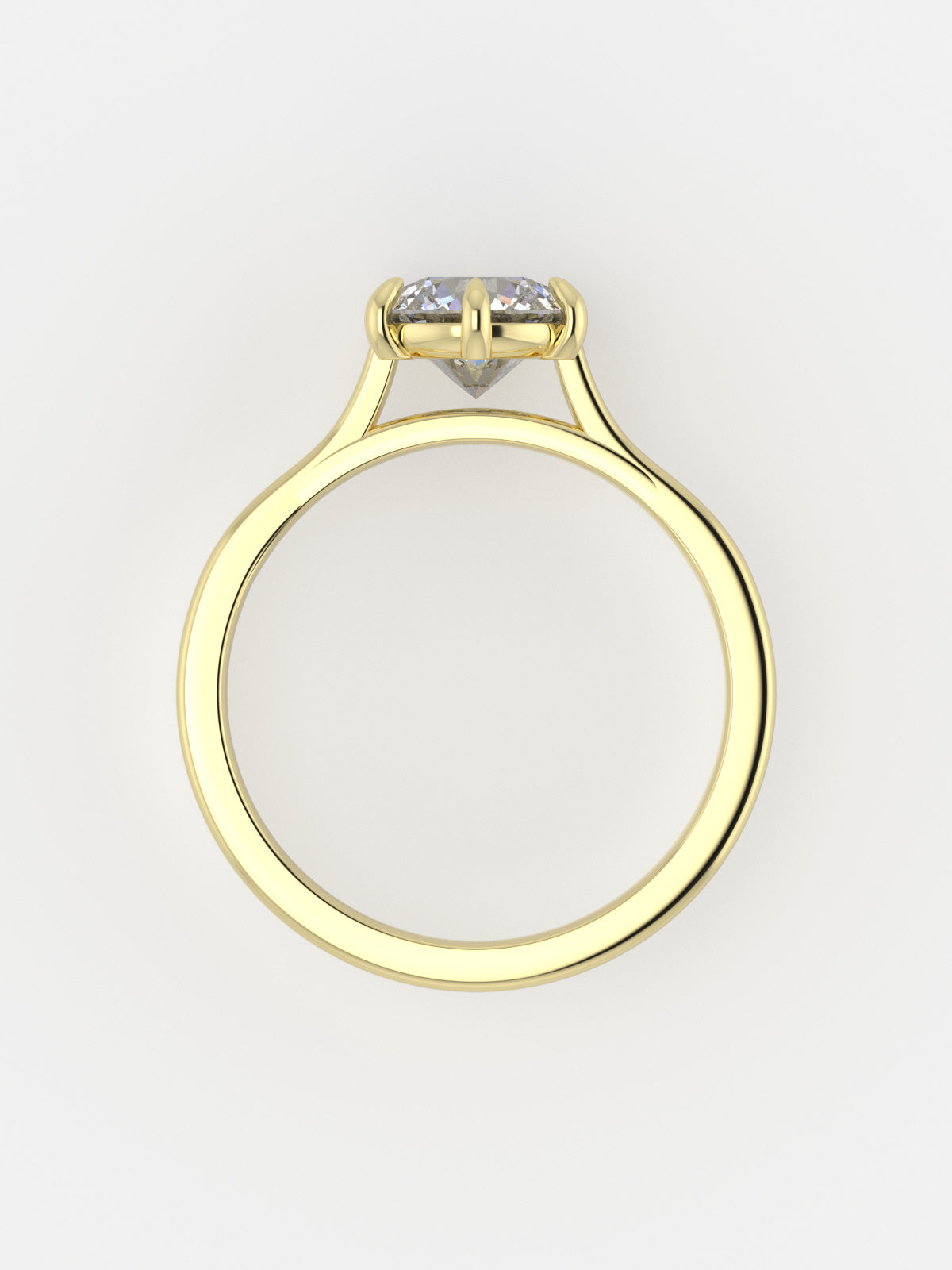 Detalle del acabado del anillo Siempre Setting, diseño artesanal de autor creado con proceso consciente.