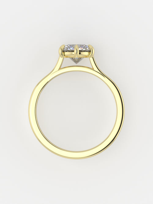 Detalle del acabado del anillo Siempre Setting, diseño artesanal de autor creado con proceso consciente.