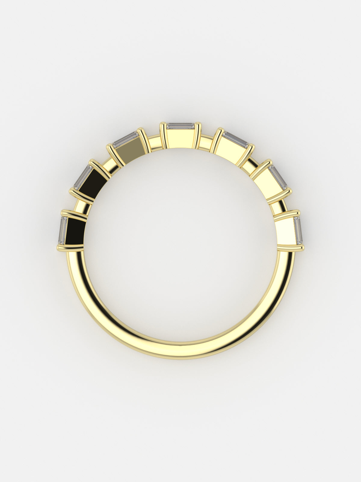 churumbela de frente con 7 diamantes en oro amarillo