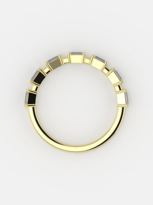 churumbela de frente con 7 diamantes en oro amarillo