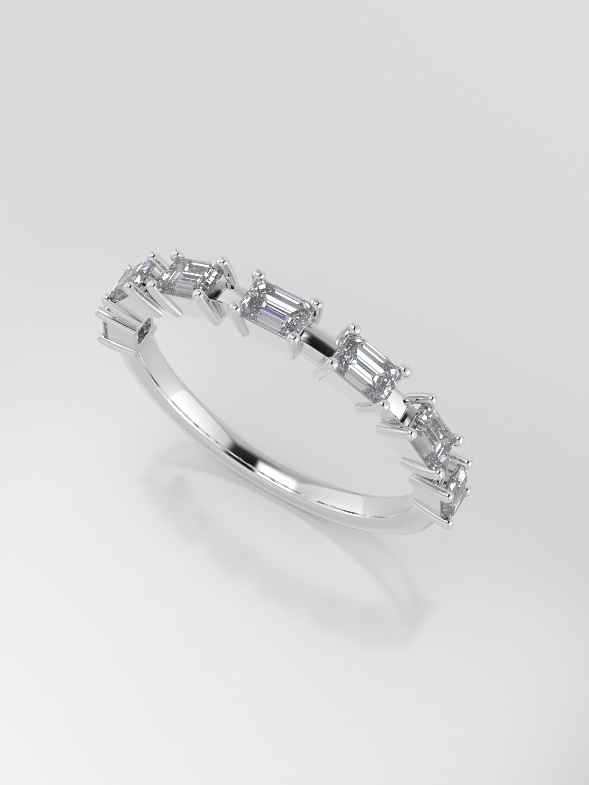 churumbela con 7 diamantes en oro blanco