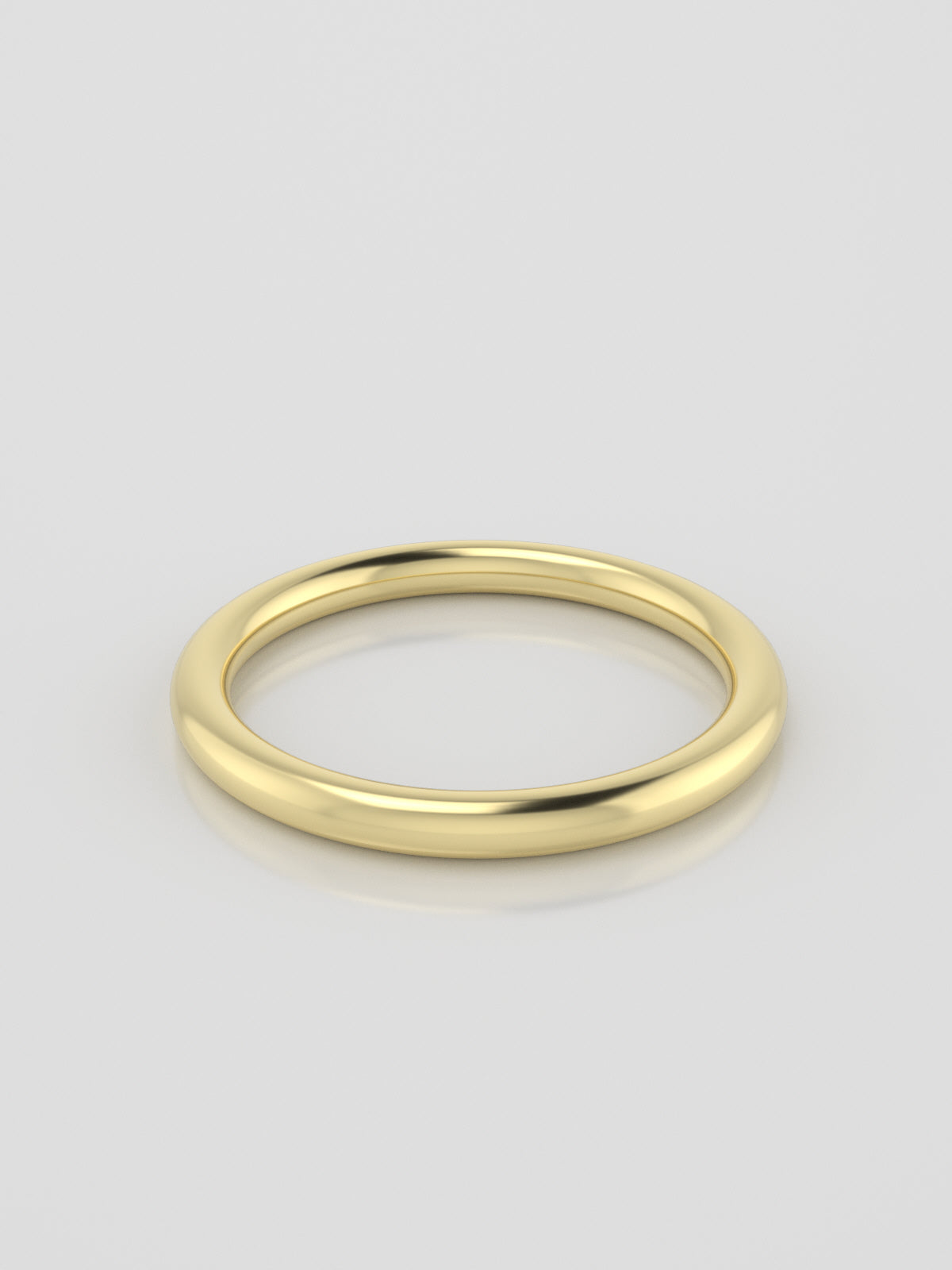 argolla de frente minimalista con forma de cuerpo lisa  y acabado pulido en oro amarillo