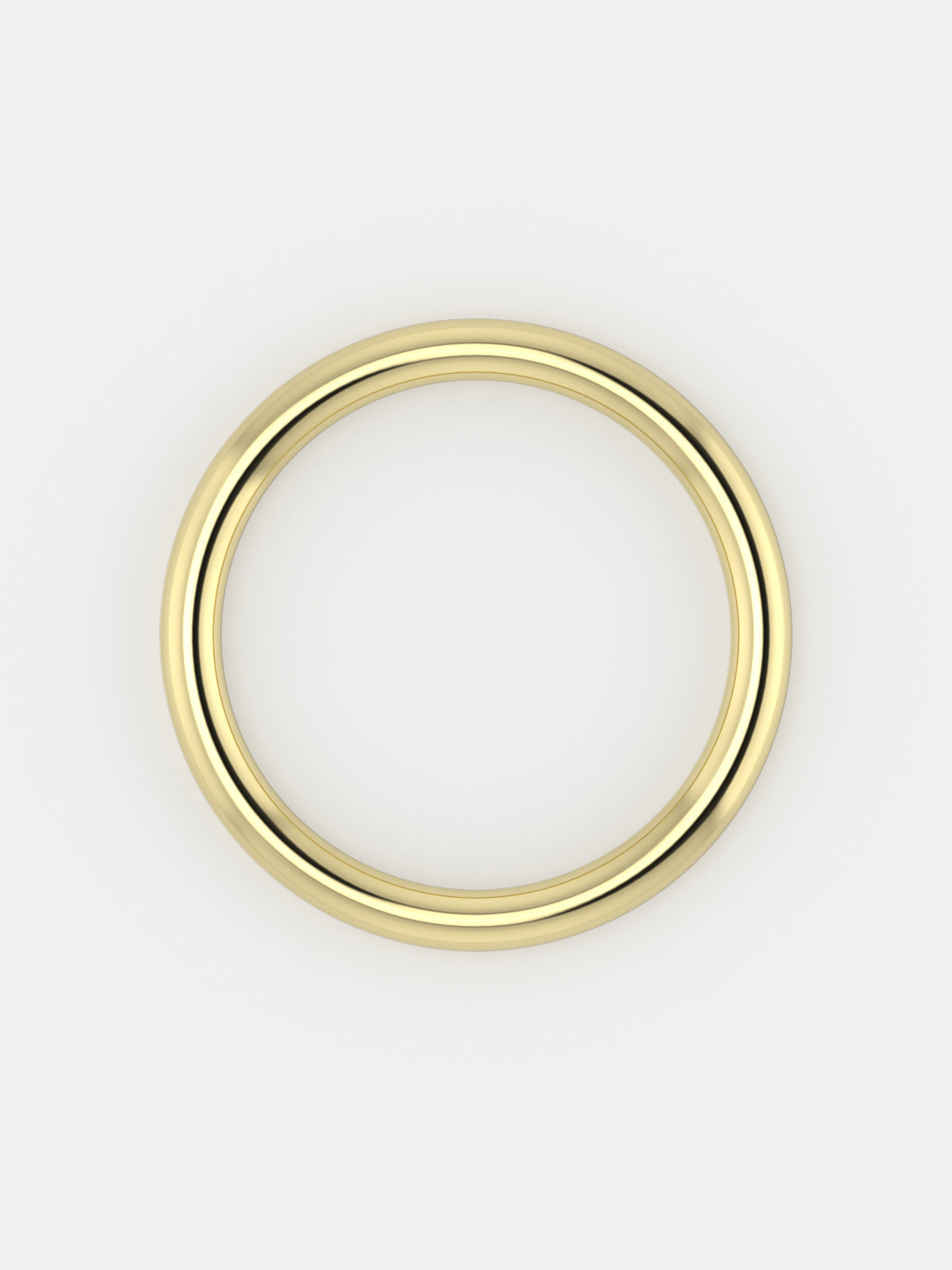 argolla minimalista con forma de cuerpo lisa  y acabado pulido en oro amarillo